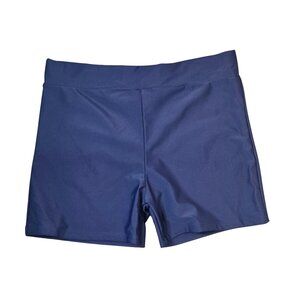 NWOT | Navy Blue Swim Board Shorts Modest Bathing Suit Bottoms | Size 16